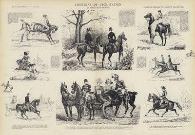 ratsastuksen historia (litho) tekijältä French School