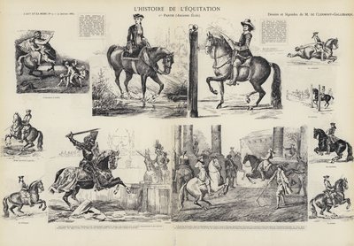 ratsastuksen historia (litho) tekijältä French School