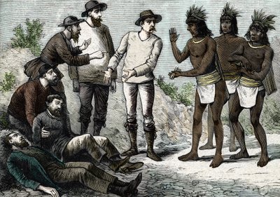 Els habitants del Perú ajuden els jesuïtes que pateixen la malària amb Cinchonafinnish tekijältä French School