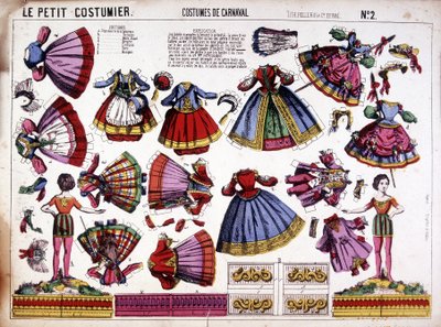 Pieni pukuvalmistaja - karnevaaliasut: decoupage. 1800-luvulla. tekijältä French School