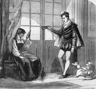 Kuningas Henrik II:n (1519-1559) ja nuoren italialaisen Filippa Ducon rakkaus. Tohtori Th. -F. Debray. 1879. tekijältä French School