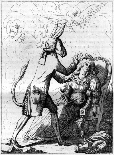 Maaginen sormi, korkeakoulu, joka muistuttaa muinaista karikatyyriä Frans Anton Mesmeristä (1734-1815), saksalaisesta lääkäristä, eläinmagnetismin tai mesmerismin teorian perustajista. Kaiverrus "" La Nature -kirjaan. Revue des sciences et de ses applicati tekijältä French School
