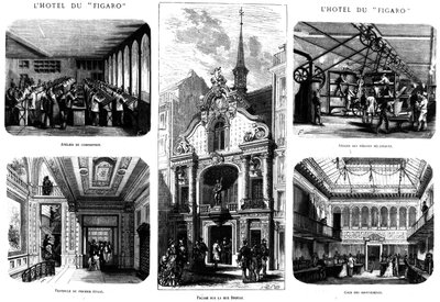 Figaron toimistot, 26 rue Drouot, Paris, 1874 tekijältä French School