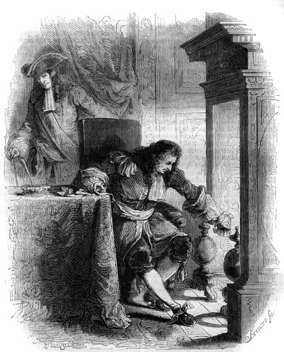 Näytelmäkirjailija Jean Galbert de Cammistron (1656-1723) käytti kirjeenvaihtoa herttua Louis Joseph de Vendomen (1654-1712) kanssa. Kaiverrus vuodelta 1856. tekijältä French School