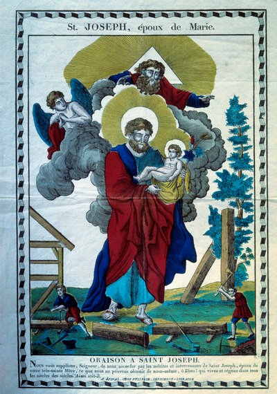 Pyhän Joosefin rukous, Maria Engravingin puoliso 1800-luvulla. Pariisi, populaaritaiteen ja perinteiden museo tekijältä French School