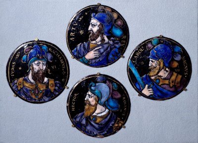 Preux Hector, Troijan sankari, Judas Maccabee (Maccabee tai Maccabee), lempinimeltään vasara, hänen isänsä Mattathias (Mathathias, Mattathias) seuraaja juutalaisten kapinassa Seleukidien sortoa vastaan, Kaarle Suuri (742 - 814). ), tekijältä French School