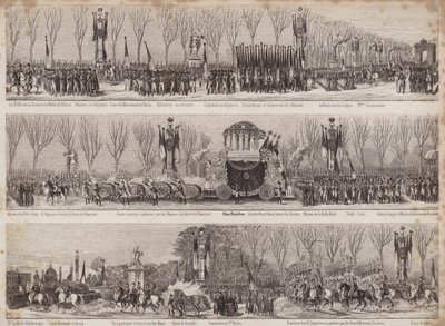 Napoleonin uudelleenhautauskulkue Pariisissa 1840 tekijältä French School