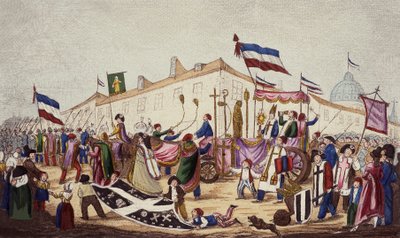 Taikauskon jäännökset vietiin konventille marraskuussa 1793 tekijältä French School