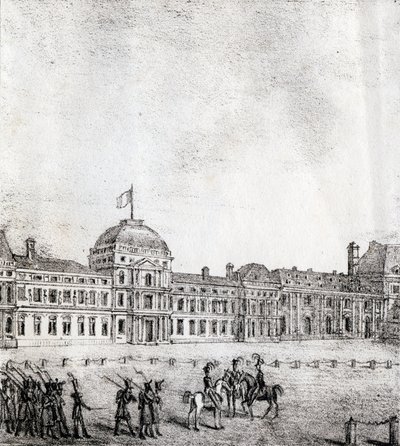 aTuileries - "Alphabet Picturesque des Monumens de Paris" n.1840 (kaiverrus) tekijältä French School