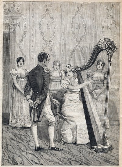 Theater de la Porte Saint Martin, jossa esitetään näytelmä "Napoleon" -draama, elokuvassa "Le Petit Parisien" 17.12.1893 (kaiverrus) tekijältä French School