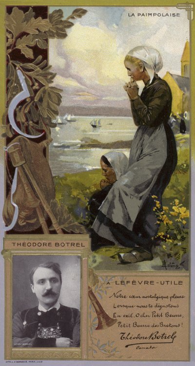 Theodore Botrel, ranskalainen laulaja ja lauluntekijä (chromolitho) tekijältä French School