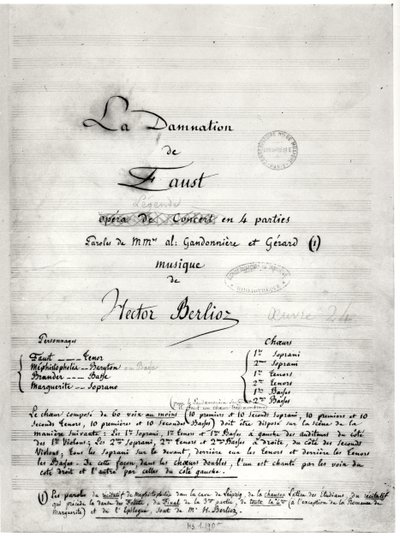 Hector Berliozin (1803-69) 