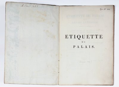 Etiquette du Palais