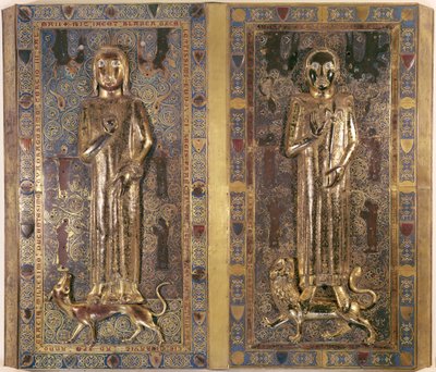 Ranskalaisen Jeanin (1234-50) ja Blanchen (1234-50) hauta, Ludvig IX:n (1214-70) ja Provencen Margueriten (kulta ja emali) hauta tekijältä French School
