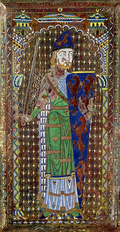 Geoffrey Plantagenetin (1113-51) hautalaatta St. Julienin katedraalista, Le Mansista, n. 1151-55 (emali kullatulla kuparilla) (katso myös 179331) tekijältä French School