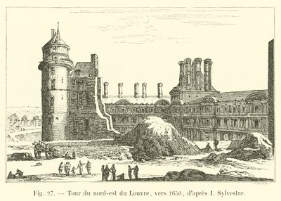 Louvren koillistorni, noin 1650, I Sylvestren jälkeen tekijältä French School
