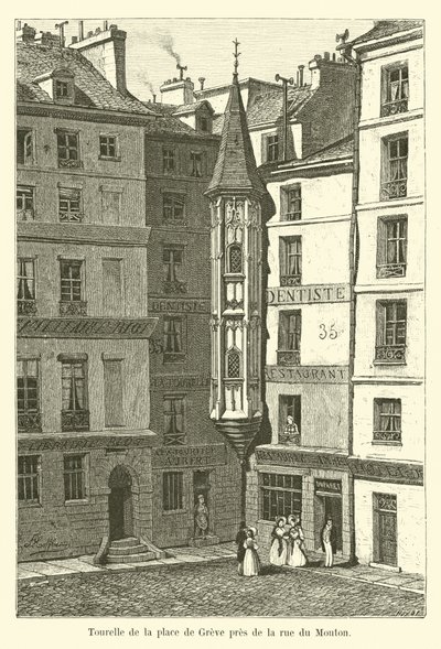 Place de Greven torni lähellä rue du Moutonia tekijältä French School