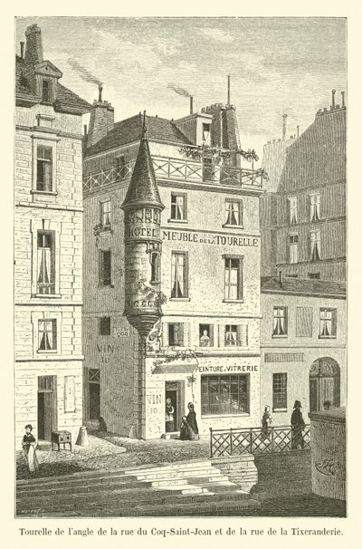 Torni rue du Coq-Saint-Jeanin ja rue de la Tixeranderien kulmassa tekijältä French School