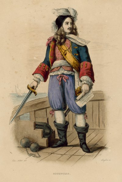 Tourville (värillinen kaiverrus) tekijältä French School