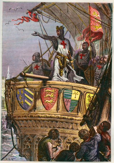 Tres Sainte Terre, suosittelen sinua Kaikkivaltiaan huolenpitoon - Kolmas ristiretki: Richard I Leijonan sydän (1157-1199) en Crusade pour la terre Sainte tekijältä French School