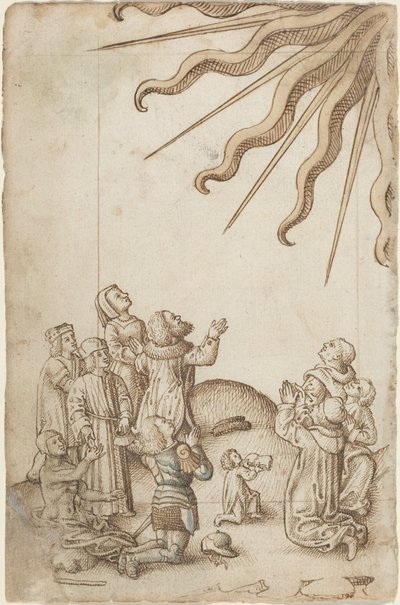 Käännä vartalosi palvellessasi [fol. 37 verso], n.1512-1515 (tussipiirros). tekijältä French School