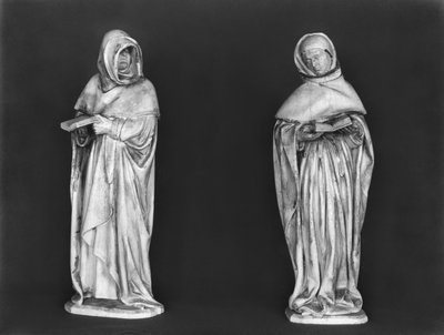 Kaksi surejaa, herttua Jean de Berryn (1340-1416) haudasta n. 1450-53 (alabasteri) tekijältä French School