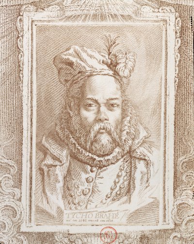 Tycho Brahe (1546-1601), kuvitus Alexandre Saverienin (1720-1805) Histoire des Mathematiciensista, julkaistu Pariisissa, 1766 tekijältä French School
