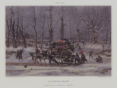 Un Coup de Collier (A Push) (väri litho) tekijältä French School