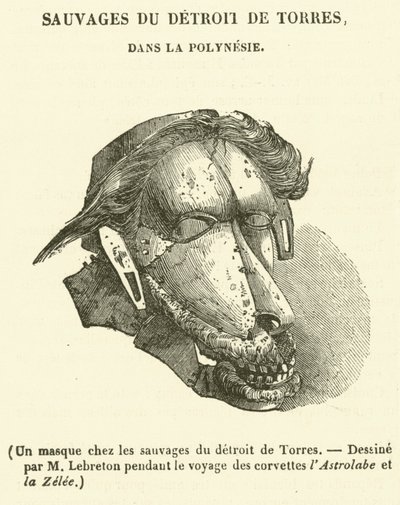 Naamio Torresin salmen villien keskuudessa (kaiverrus) (kaiverrus) tekijältä French School