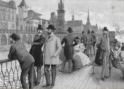 Vuoden 1900 maailmannäyttely Pariisissa: Kansakuntien katu. tekijältä French School