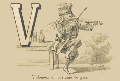 V: Viulunsoittaja gaala-asussa tekijältä French School