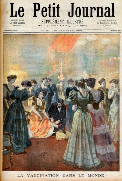 Rokotus iltavastaanotolla isorokkoepidemian aikana, "Le Petit Journal", 29. tammikuuta 1894 tekijältä French School