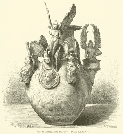 Canosan maljakko, Louvre-museo (kaiverrus) tekijältä French School