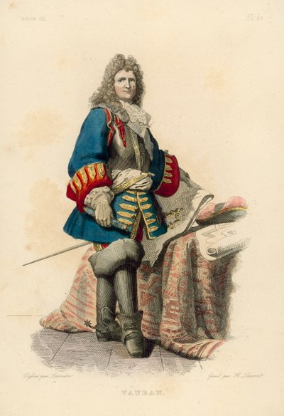 Vauban (värillinen kaiverrus) tekijältä French School