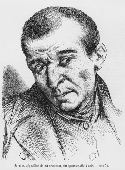Vautrin pidätetty ja tunnistettu, Honore de Balzacin kuva Splendeurs et Miseres des Courtisanesista, julkaistu 1867 tekijältä French School