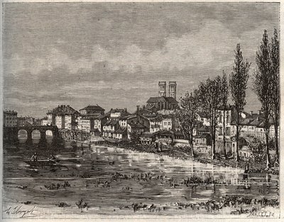 Verdun - Morbihan Bretagnessa - V.A. Malt-Brownin kaiverrus "La France illustrée: maantiede, historia, tilastohallinto". 1884 tekijältä French School