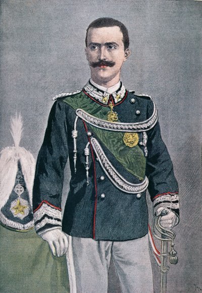 Victor Emmanuel III, kuvitus Le Petit Journalista, 1900 tekijältä French School