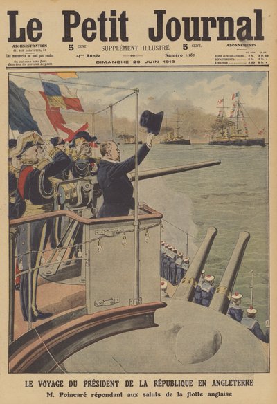 Ranskan presidentin vierailu Britanniassa (värilitho) tekijältä French School