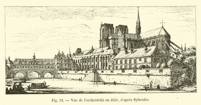 Näkymä arkkipiispankunnasta vuonna 1650, Sylvestren mukaan tekijältä French School