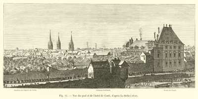 Näkymä laiturille ja Hotel de Contiin La Bellen jälkeen, 1640 tekijältä French School