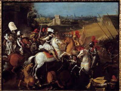 Uskontosota: "" Kuningas Henrik IV (1533-1610) Arquesin taistelussa 21. syyskuuta tekijältä French School