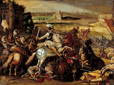 Uskonsota: "" Henri IV Arquesin taistelussa (21. syyskuuta tekijältä French School