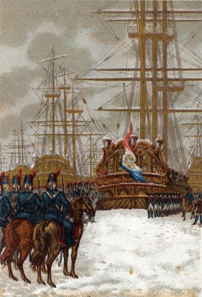 Ranskan vallankumouksen sodat: Alankomaiden laivaston vangitseminen Helderissä Hollannissa (joulukuun lopulla 1794 tammikuun alussa 1795): kenraali Pichegrun ratsuväki valtasi laivaston, kun taas jää pysäytti alusten liikkeen. tekijältä French School
