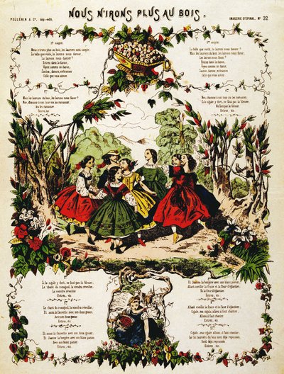Emme mene enää metsään - Epinalin kuva. sd. 1800-luvulla. tekijältä French School