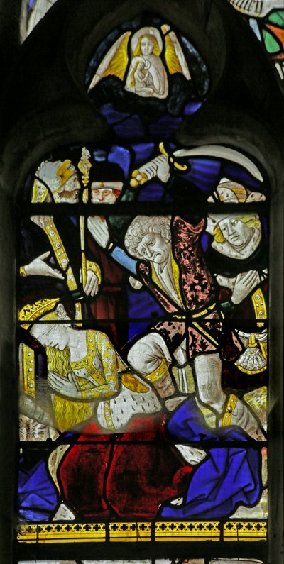 Pyhän Katariinan teloitusta kuvaava ikkuna, 1460-1470. tekijältä French School