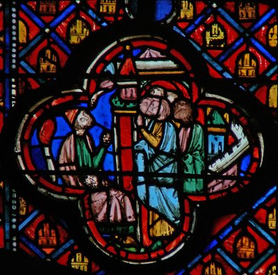 Window w10 Hesekiel puhuu ihmisille Ez XIV 1 tekijältä French School