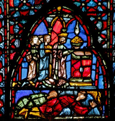Window w4 Jerichos-saalis, joka uhrattiin Jumalalle Josh VI:lle 24 tekijältä French School
