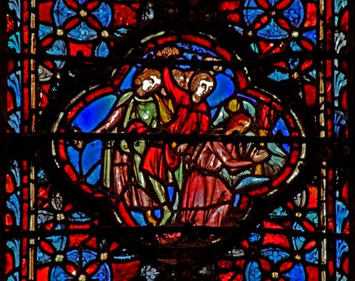 Window w4 Akanin ja hänen perheensä rangaistus Josh VII 20-26 tekijältä French School
