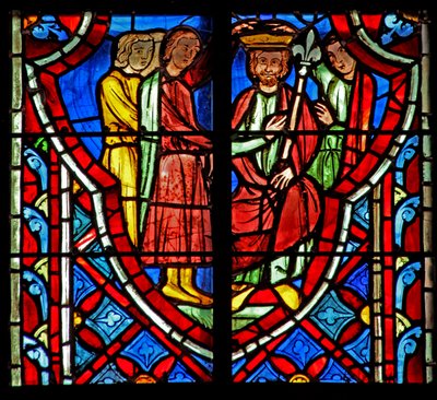 Window w5 Gideon julistetaan hallitsijaksi. Tuomarit VIII 22 tekijältä French School