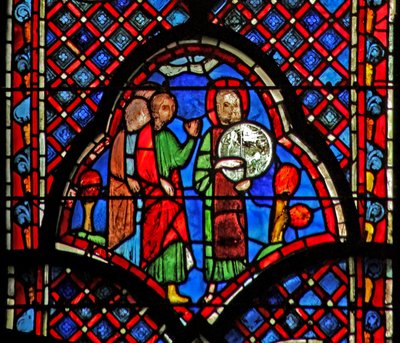 Ikkuna w9L Johannes Kastaja: Ecce Agnus Dei tekijältä French School